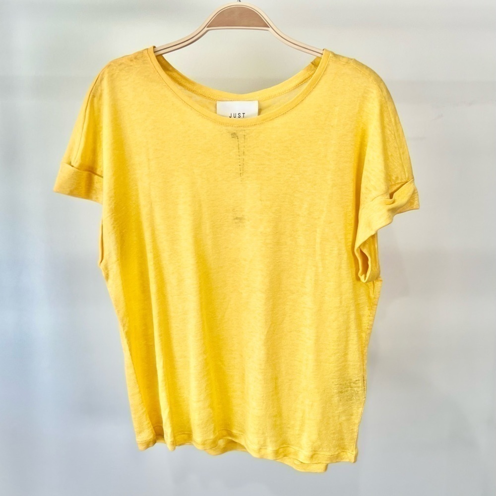 Just Female Lash Tee Golden sun color NWT